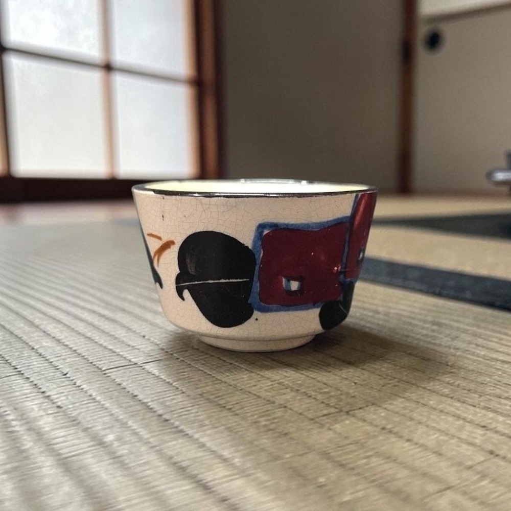Japanese Chawan Style Porcelain Floral Tea Cup, Vintage‎ Replacement Matcha Bowl